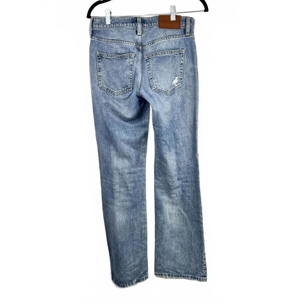 Lucky Brand Mid Rise Boyfriend Flare Distressed Jeans Size 00/24R - Picture 2 of 9